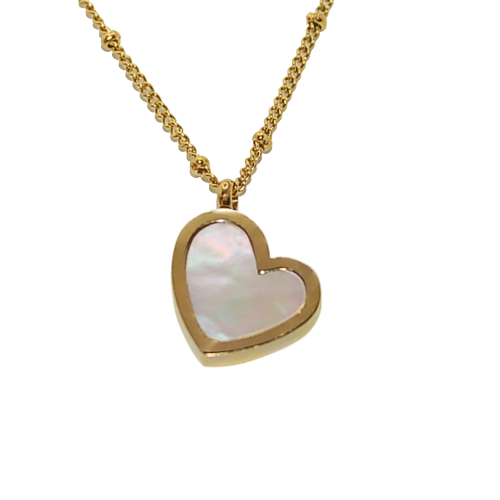 colgante con corazón blanco para mujer