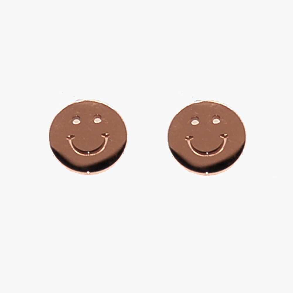 pendientes emoticono feliz bronceados